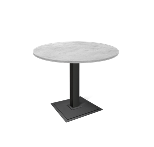 Кухонный обеденный стол Sheffilton SHT-TU5-BS1 / SHT-TT 90 ЛДСП (бетон чикаго светло-серый/черный) в Магадане