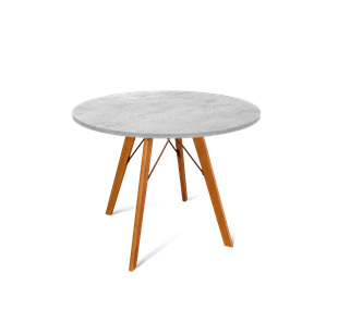 Обеденный круглый стол SHT-TU9 / SHT-TT 90 ЛДСП (бетон чикаго светло-серый/светлый орех) в Магадане