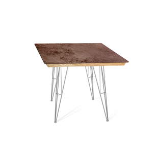 Керамический стол SHT-TU10 (4 шт.)/ТT8 60/60 (хром лак/прозрачный лак/коричневая сепия) в Магадане