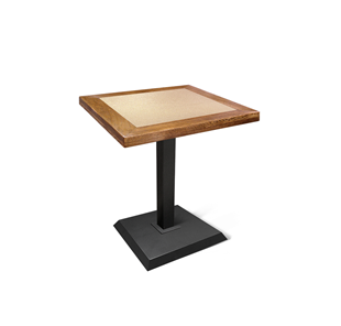 Кухонный квадратный стол SHT-TU5-BS2/ТT7 60/60 (черный/брашированный коричневый/песочный) в Магадане