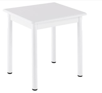 Кухонный пристенный стол НСПА-07 МДФ, белый МДФ/белое дерево/36 прямые трубки белый в Магадане
