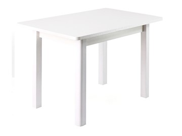 Обеденный стол Айсберг-04, Массив, белый, прямые опоры массив белый в Магадане
