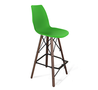 Барный стул SHT-ST29/S80 (зеленый ral 6018/темный орех/черный) в Магадане