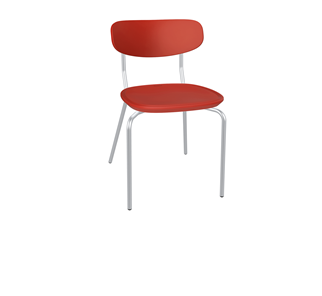 Кухонный стул SHT-ST85-2/SB85-2/S85M (красный/хром лак) в Магадане