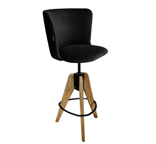 Барный  стул SHT-ST36 / SHT-S92 (ночное затмение/браш.коричневый/черный муар) в Магадане