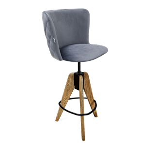 Барный  стул SHT-ST36-3 / SHT-S92 (нейтральный серый/браш.коричневый/черный муар) в Магадане