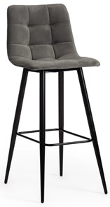 Кухонный барный стул CHILLY (mod.7095б) 50х44х104 серый barkhat 26/черный арт.14350 в Магадане