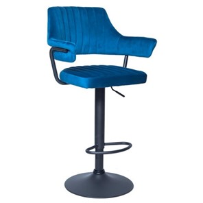 Барный стул КАНТРИ WX-2917 вельвет голубой в Магадане