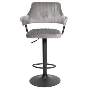 Барный стул КАНТРИ WX-2917 вельвет светло-серый в Магадане
