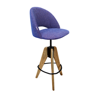 Барный стул SHT-ST34 / SHT-S92 (синий мираж/браш.коричневый/черный муар) в Магадане