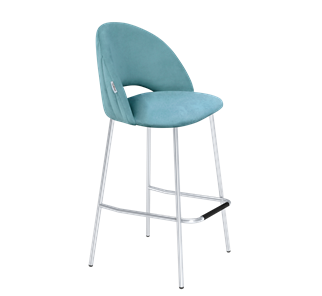 Барный стул SHT-ST34-1 / SHT-S29P (голубая пастель/хром лак) в Магадане