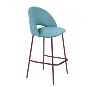 Барный стул SHT-ST34-1 / SHT-S29P (голубая пастель/медный металлик) в Магадане