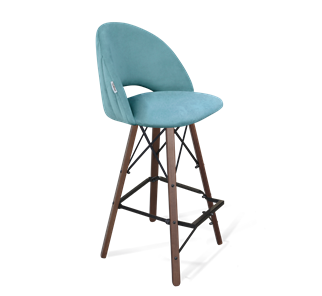 Барный стул SHT-ST34-1 / SHT-S80 (голубая пастель/темный орех/черный) в Магадане