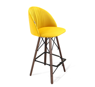 Барный стул SHT-ST35-1 / SHT-S80 (имперский жёлтый/темный орех/черный) в Магадане