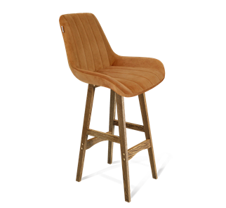 Барный стул SHT-ST37 / SHT-S65 (горчичный/дуб брашированный коричневый) в Магадане