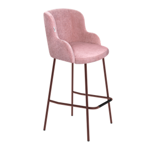 Барный стул SHT-ST39 / SHT-S29P (пыльная роза/медный металлик) в Магадане