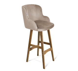 Барный стул SHT-ST39 / SHT-S65 (латте/дуб брашированный коричневый) в Магадане