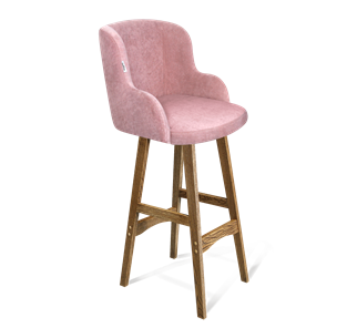 Барный стул SHT-ST39 / SHT-S65 (пыльная роза/дуб брашированный коричневый) в Магадане