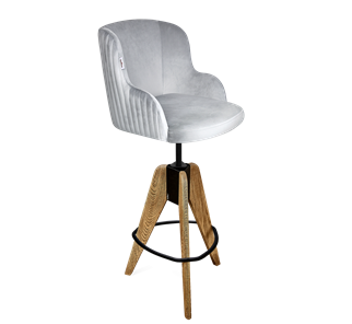 Барный стул SHT-ST39-1 / SHT-S92 (серое облако/браш.коричневый/черный муар) в Магадане