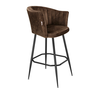 Барный стул SHT-ST42-1 / SHT-S148 (кофейный трюфель/черный муар) в Магадане