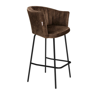 Барный стул SHT-ST42-1 / SHT-S29P (кофейный трюфель/черный муар) в Магадане