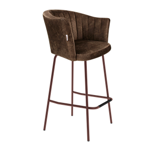 Барный стул SHT-ST42-1 / SHT-S29P (кофейный трюфель/медный металлик) в Магадане