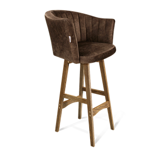 Барный стул SHT-ST42-1 / SHT-S65 (кофейный трюфель/дуб брашированный коричневый) в Магадане