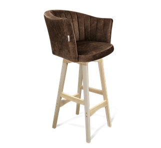 Барный стул SHT-ST42-1 / SHT-S65 (кофейный трюфель/прозрачный лак) в Магадане