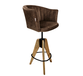 Барный стул SHT-ST42-1 / SHT-S92 (кофейный трюфель/браш.коричневый/черный муар) в Магадане