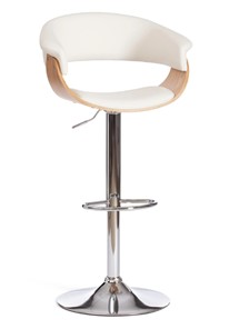 Барный стул VIMTA (mod.4021S) белый/натуральный/хром арт.13660 в Магадане