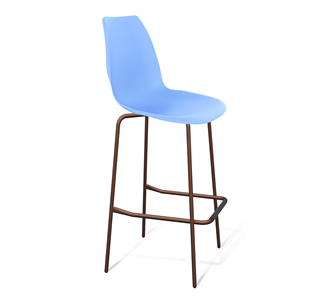 Барный стул SHT-ST29/S29 (голубой pan 278/медный металлик) в Магадане