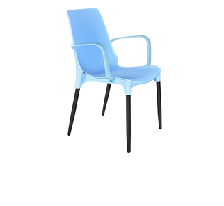 Кухонный стул SHT-ST76/S424-С (голубой/черный муар) в Магадане