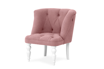 Кресло на ножках Brendoss Бриджит розовый ножки белые в Магадане