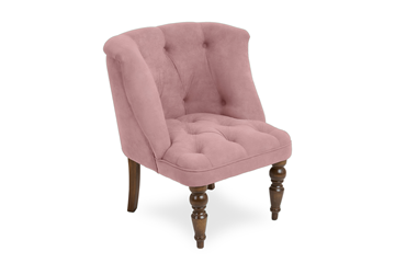 Кресло Brendoss Бриджит розовый ножки коричневые в Магадане