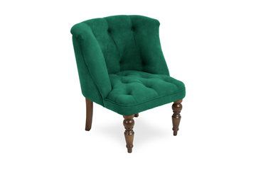 Кресло Brendoss Бриджит зеленый ножки коричневые в Магадане