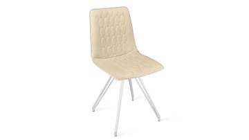 Обеденный стул Хьюго К4 (Белый матовый/Велюр Confetti Cream) в Магадане