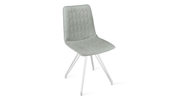 Обеденный стул Хьюго К4 (Белый матовый/Велюр Confetti Silver) в Магадане