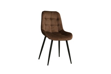 Обеденный стул Кварта, велюр тенерифе шоколад/металл черный в Магадане
