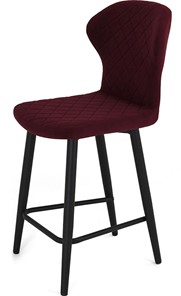 Кухонный стул Марио полубарный (Бордо Т175/ноги черные) в Магадане