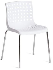 Обеденный стул SKALBERG (mod. C-084-A) 46х56х79 White (белый) / Chrome (хром) арт.19801 в Магадане