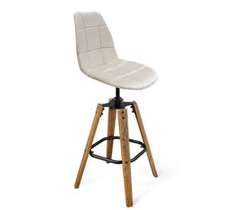 Барный стул SHT-ST29-C/S93 (жемчужный/брашированный коричневый/черный муар) в Магадане
