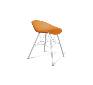 Обеденный стул SHT-ST19/S100 (оранжевый/хром лак) в Магадане