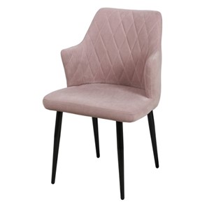 Дизайнерский стул для кухни Николь СРП-017 Велюр дрим пастельно-розовый в Магадане