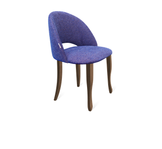 Обеденный стул SHT-ST34 / SHT-S122 (синий мираж/темный орех/черный муар) в Магадане