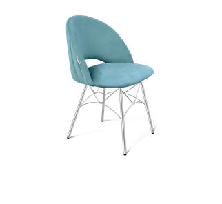 Обеденный стул SHT-ST34-1 / SHT-S107 (голубая пастель/хром лак) в Магадане