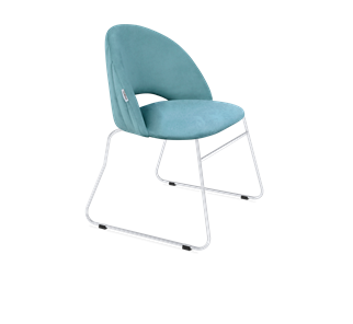 Обеденный стул SHT-ST34-1 / SHT-S167 (голубая пастель/хром лак) в Магадане