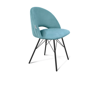 Обеденный стул SHT-ST34-1 / SHT-S37 (голубая пастель/черный муар) в Магадане