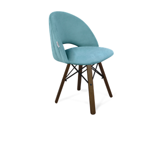 Обеденный стул SHT-ST34-1 / SHT-S70 (голубая пастель/темный орех/черный муар) в Магадане