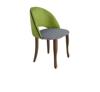 Обеденный стул SHT-ST34-3 / SHT-S122 (оливковый/гусиная лапка/темный орех/черный муар) в Магадане