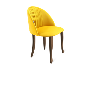 Обеденный стул SHT-ST35-1 / SHT-S122 (имперский жёлтый/темный орех/черный муар) в Магадане